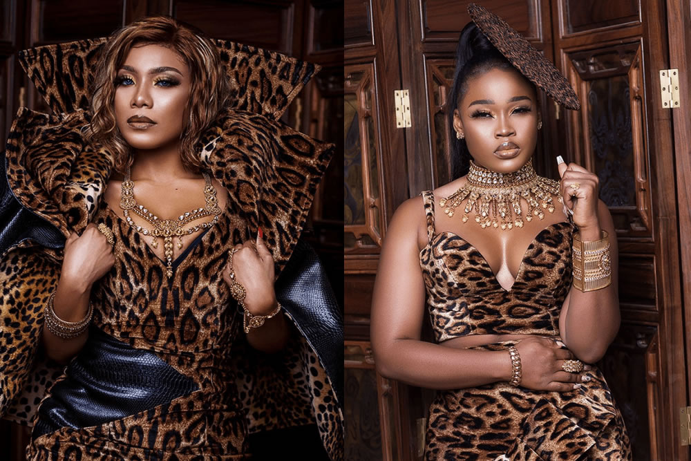 The Juicy Images Of Zynelle Zuh & Ceec As They Star In ‘Elegance By Tiana’s’ Leopard Print Outfits