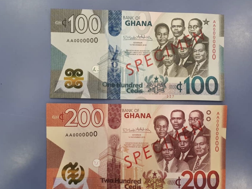 Bank Of Ghana Introduces GH¢100, GH¢200 Notes And GH¢2 Coin