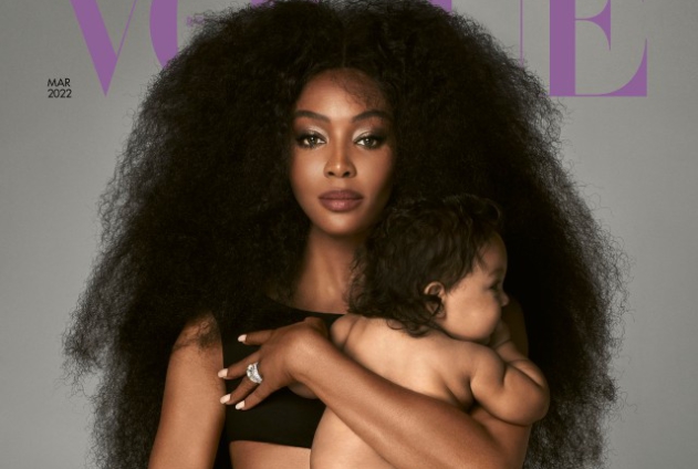 Naomi Campbell Poses With Baby Girl On British Vogue Cover