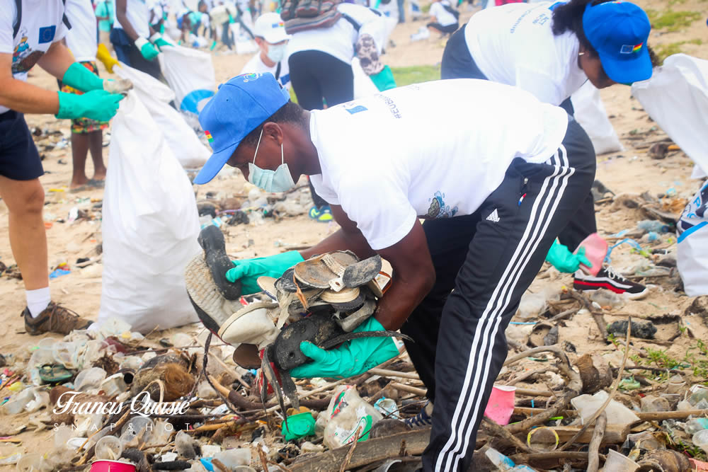 EU Delegation In Ghana, Plastic Punch Embark On Beach Cleanup Exercise