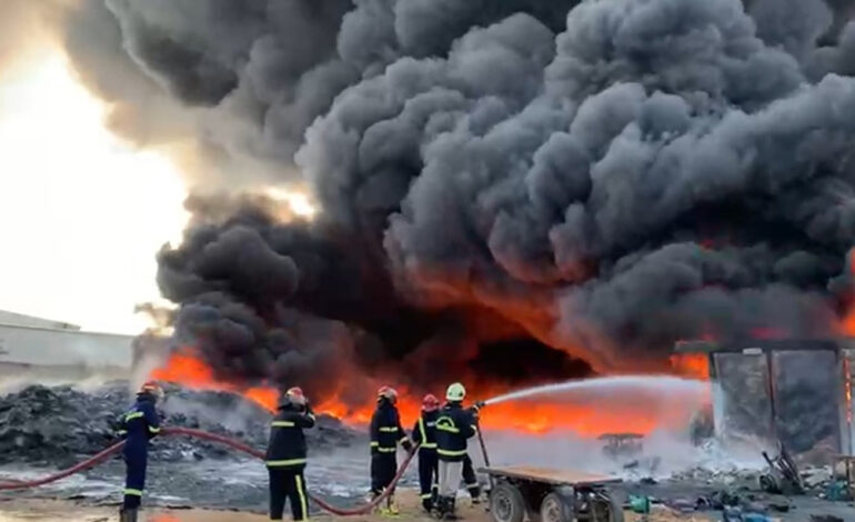 Seven fire tenders battle huge fire outbreak at Weija Junction