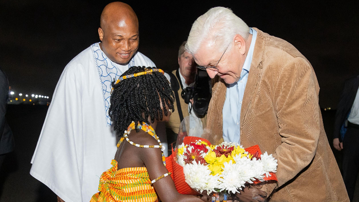 German President arrives in Accra for three-day state visit
