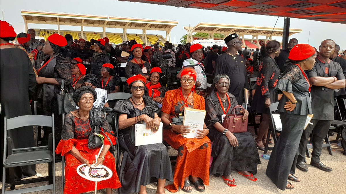 Mortal remains of Nana Konadu interred after solemn state funeral