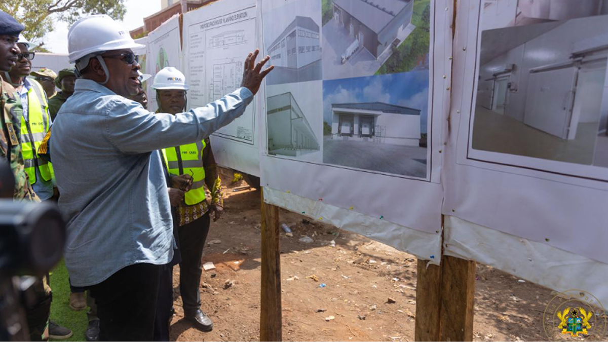 Mahama breaks ground for construction of Poultry, Meat and Feed Processing Factory