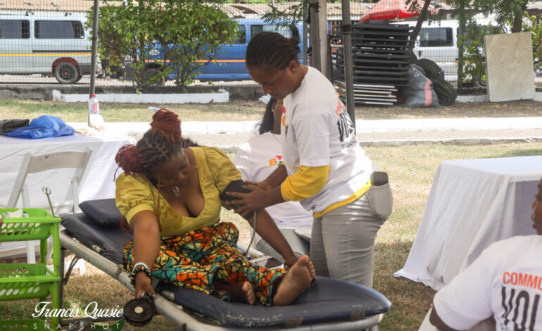AfroFuture Community Health Fair Screens Market Women at Accra Business Central