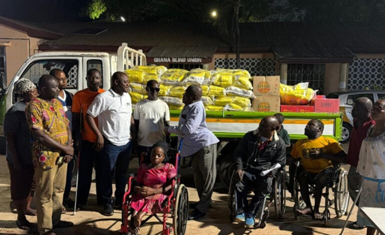 Ibrahim Mahama donates Christmas items to PWD group