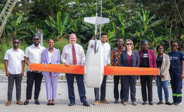 U.S. Envoy tours Zipline Omenako facility, highlighting U.S.-Ghana health ties