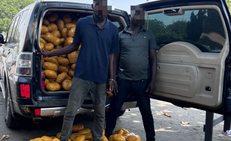 Tema police arrest two with 1,613 parcels of suspected narcotic substance 