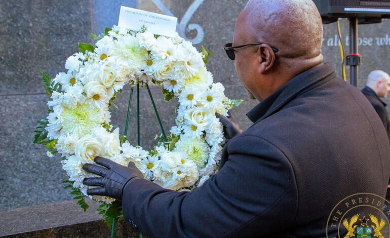 Mahama leads wreath-laying ceremony in memory of enslaved Africans