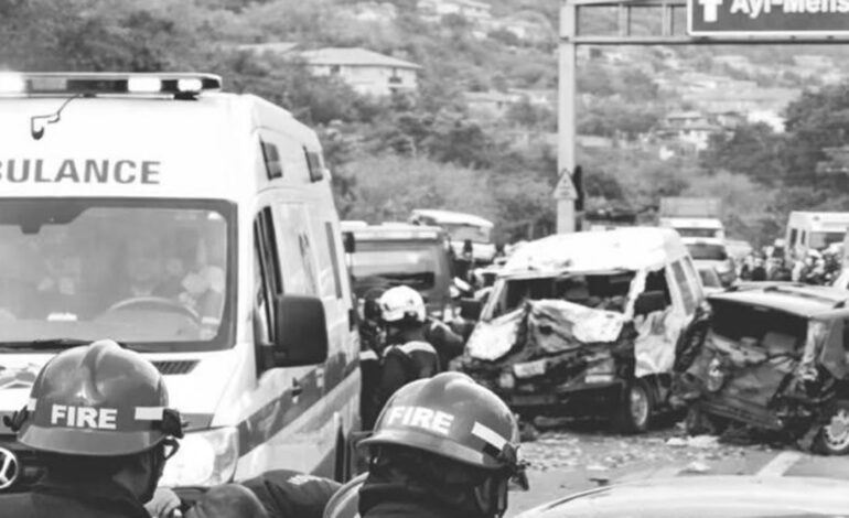 Multiple vehicles involved in accident at Ayi Mensah