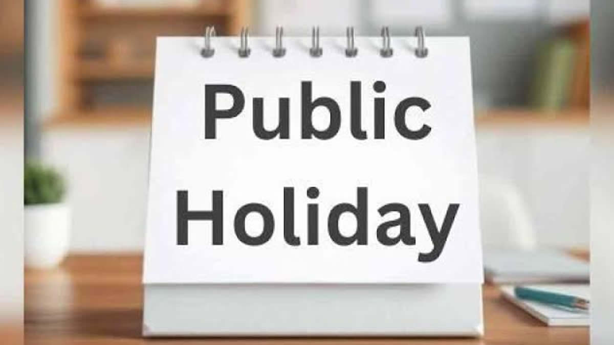Friday, July 3 declared public holiday