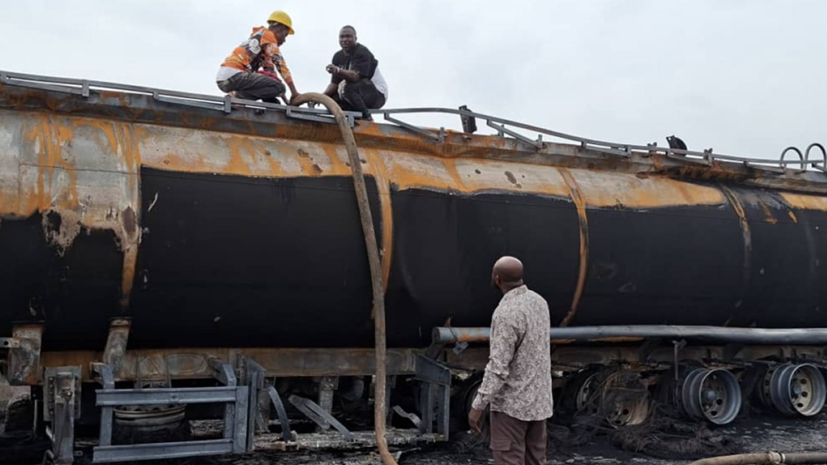 Fuel tanker, tipper truck crash sparks fatal fire on Accra–Tema motorway