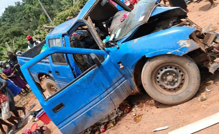 Head-on crash on Ajumako-Kokoben road kills three, injured 11