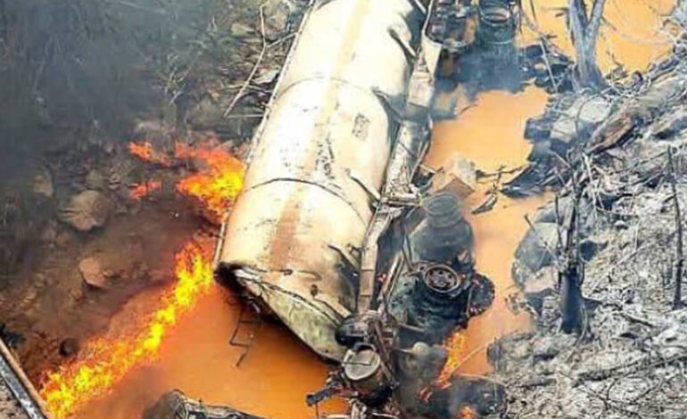 Seven casualties recorded after fiery collision on Accra-Kumasi Highway