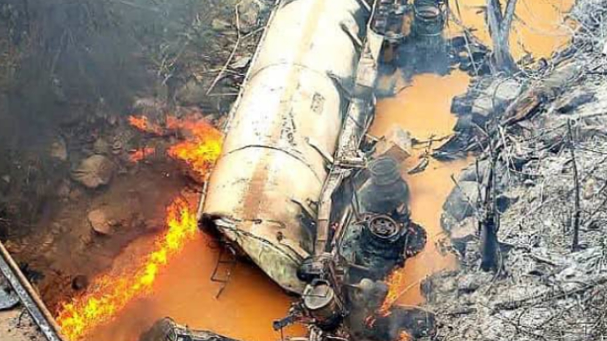 Seven casualties recorded after fiery collision on Accra-Kumasi Highway