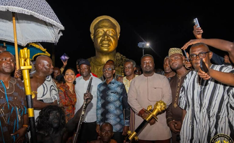 Kofi Buah unveils Osagyefo Roundabout at Sanzule in honour of Kwame Nkrumah 